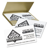 Clean Edge Business Card Value Pack, Laser, 2 X 3 1-2, White, 2000-box