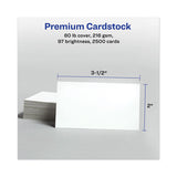 Printable Microperforated Business Cards With Sure Feed Technology, Laser, 2 X 3.5, White, Uncoated, 2500-box