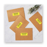 High-visibility Permanent Laser Id Labels, 1 X 2 5-8, Neon Yellow, 750-pack