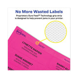 High-visibility Permanent Laser Id Labels, 2 X 4, Neon Magenta, 1000-box