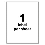 Ultraduty Ghs Chemical Waterproof And Uv Resistant Labels, 8.5 X 11, White, 50-box