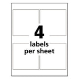 Ultraduty Ghs Chemical Waterproof And Uv Resistant Labels, 4 X 4, White, 4-sheet, 50 Sheets-box