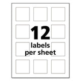 Ultraduty Ghs Chemical Waterproof And Uv Resistant Labels, 2 X 2, White, 12-sheet, 50 Sheets-box