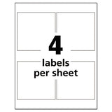 Ultraduty Ghs Chemical Waterproof And Uv Resistant Labels, 4 X 4, White, 4-sheet, 50 Sheets-pack
