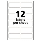 Durable Permanent Multi-surface Id Labels, Inkjet-laser Printers, 0.75 X 1.75, White, 12-sheet, 10 Sheets-pack