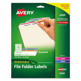 Removable File Folder Labels With Sure Feed Technology, 0.66 X 3.44, White, 30-sheet, 25 Sheets-pack