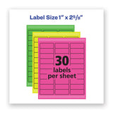 High-vis Removable Laser-inkjet Id Labels W- Sure Feed, 1 X 2 5-8, Neon, 360-pk