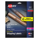 Glossy Clear Easy Peel Mailing Labels W- Sure Feed Technology, Inkjet-laser Printers, 0.66 X 1.75, 60-sheet, 10 Sheets-pk