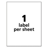 Durable Permanent Id Labels With Trueblock Technology, Laser Printers, 8.5 X 11, White, 50-pack