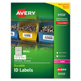 Durable Permanent Id Labels With Trueblock Technology, Laser Printers, 8.5 X 11, White, 50-pack