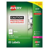 Durable Permanent Id Labels With Trueblock Technology, Laser Printers, 5 X 8.13, White, 2-sheet, 50 Sheets-pack