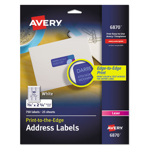 Vibrant Laser Color-print Labels W- Sure Feed, 3-4 X 2 1-4, White, 750-pk