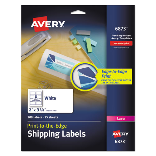 Vibrant Laser Color-print Labels W- Sure Feed, 2 X 3 3-4, White, 200-pk