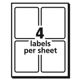 Vibrant Laser Color-print Labels W- Sure Feed, 3 3-4 X 4 3-4, White, 100-pk
