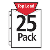 Top-load Polypropylene Sheet Protector, Heavy, Legal, Diamond Clear, 25-pack