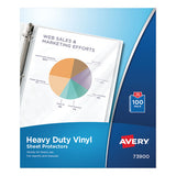 Top-load Vinyl Sheet Protectors, Heavy Gauge, Letter, Clear, 100-box