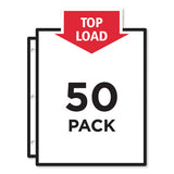 Top-load Sheet Protector, Economy Gauge, Letter, Clear, 50-box