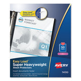 Top-load Poly Sheet Protectors, Heavy Gauge, Letter, Diamond Clear, 100-box
