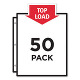 Top-load Poly Sheet Protectors, Heavy Gauge, Letter, Nonglare, 50-box