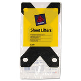Triangle Shaped Sheet Lifter For Three-ring Binder, Black, 2-pack