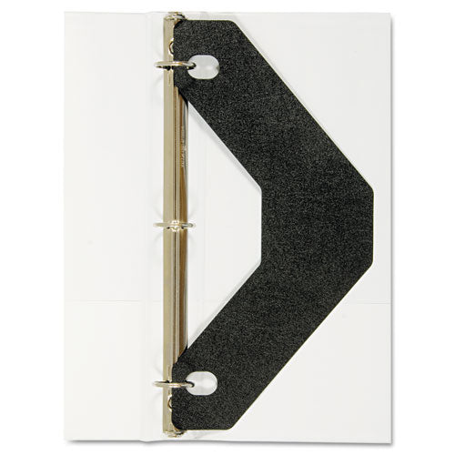 Triangle Shaped Sheet Lifter For Three-ring Binder, Black, 2-pack