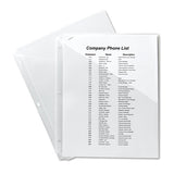 Binder Pockets, 3-hole Punched, 9 1-4 X 11, Clear, 5-pack