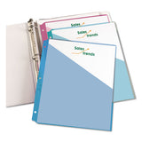 Binder Pockets, 3-hole Punched, 9 1-4 X 11, Assorted Colors, 5-pack