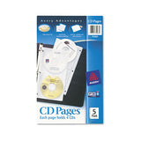Two-sided Cd Organizer Sheets For Three-ring Binder, 5-pack