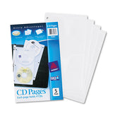 Two-sided Cd Organizer Sheets For Three-ring Binder, 5-pack