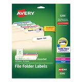 Permanent Trueblock File Folder Labels With Sure Feed Technology, 0.66 X 3.44, White, 30-sheet, 60 Sheets-box