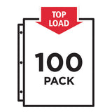 Top-load Recycled Polypropylene Sheet Protector, Semi-clear, 100-box
