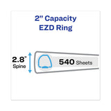 Heavy-duty View Binder With Durahinge And One Touch Ezd Rings, 3 Rings, 2" Capacity, 11 X 8.5, Red
