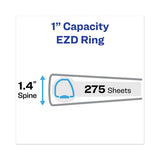 Heavy-duty View Binder With Durahinge And One Touch Ezd Rings, 3 Rings, 1" Capacity, 11 X 8.5, Black