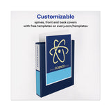 Heavy-duty View Binder With Durahinge And One Touch Ezd Rings, 3 Rings, 2" Capacity, 11 X 8.5, Navy Blue