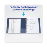 Heavy-duty View Binder With Durahinge And One Touch Ezd Rings, 3 Rings, 1.5" Capacity, 11 X 8.5, Navy Blue