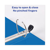 Heavy-duty View Binder With Durahinge And Locking One Touch Ezd Rings, 3 Rings, 4" Capacity, 11 X 8.5, Pacific Blue