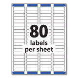 Easy Peel White Address Labels W- Sure Feed Technology, Inkjet Printers, 0.5 X 1.75, White, 80-sheet, 25 Sheets-pack