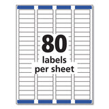 Easy Peel White Address Labels W- Sure Feed Technology, Inkjet Printers, 0.5 X 1.75, White, 80-sheet, 25 Sheets-pack