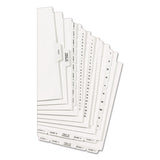Preprinted Legal Exhibit Side Tab Index Dividers, Allstate Style, 26-tab, J, 11 X 8.5, White, 25-pack