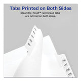 Preprinted Legal Exhibit Side Tab Index Dividers, Allstate Style, 10-tab, 4, 11 X 8.5, White, 25-pack