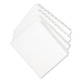 Preprinted Legal Exhibit Side Tab Index Dividers, Allstate Style, 10-tab, 4, 11 X 8.5, White, 25-pack