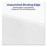 Preprinted Legal Exhibit Side Tab Index Dividers, Allstate Style, 10-tab, 7, 11 X 8.5, White, 25-pack