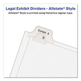 Preprinted Legal Exhibit Side Tab Index Dividers, Allstate Style, 10-tab, 13, 11 X 8.5, White, 25-pack