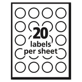 Vibrant Inkjet Color-print Labels W- Sure Feed, 1 1-2" Dia, White, 400-pk
