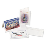 Half-fold Greeting Cards, Inkjet, 5 1-2 X 8.5, Matte White, 30-box W-envelopes