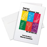 Half-fold Greeting Cards, Inkjet, 5 1-2 X 8.5, Matte White, 30-box W-envelopes