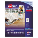 Tri-fold Brochures, 92 Bright, 83lb, 8.5 X 11, Matte White, 100-pack