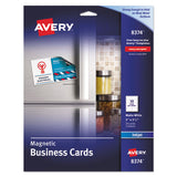 Magnetic Business Cards, 2 X 3 1-2, White, 10-sheet, 30-pack