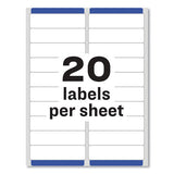 Easy Peel White Address Labels W- Sure Feed Technology, Inkjet Printers, 1 X 4, White, 20-sheet, 100 Sheets-box