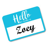 Flexible Adhesive Name Badge Labels, "hello", 3 3-8 X 2 1-3, Assorted, 120-pk